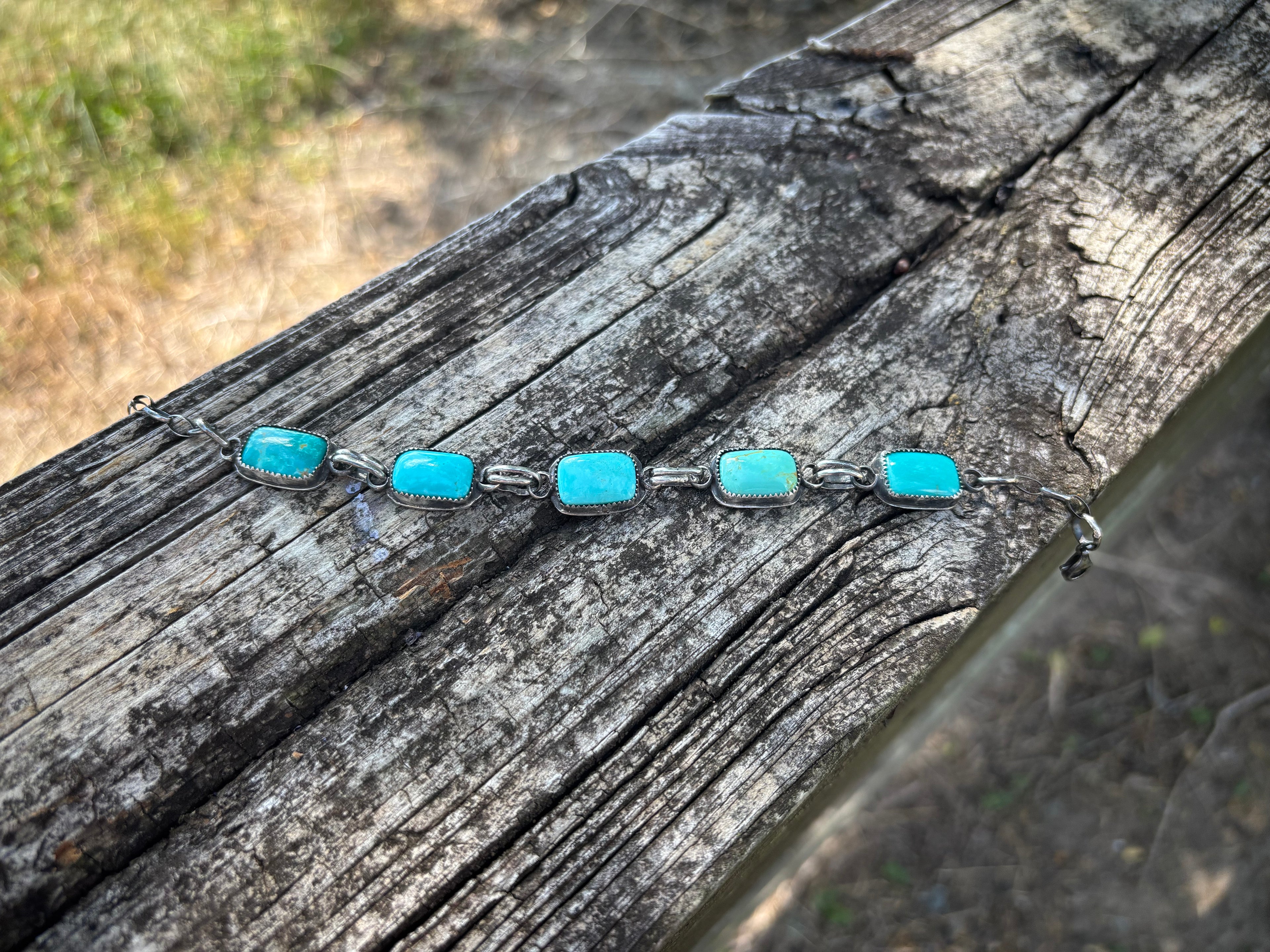 Kingman Turquoise Link Bracelet