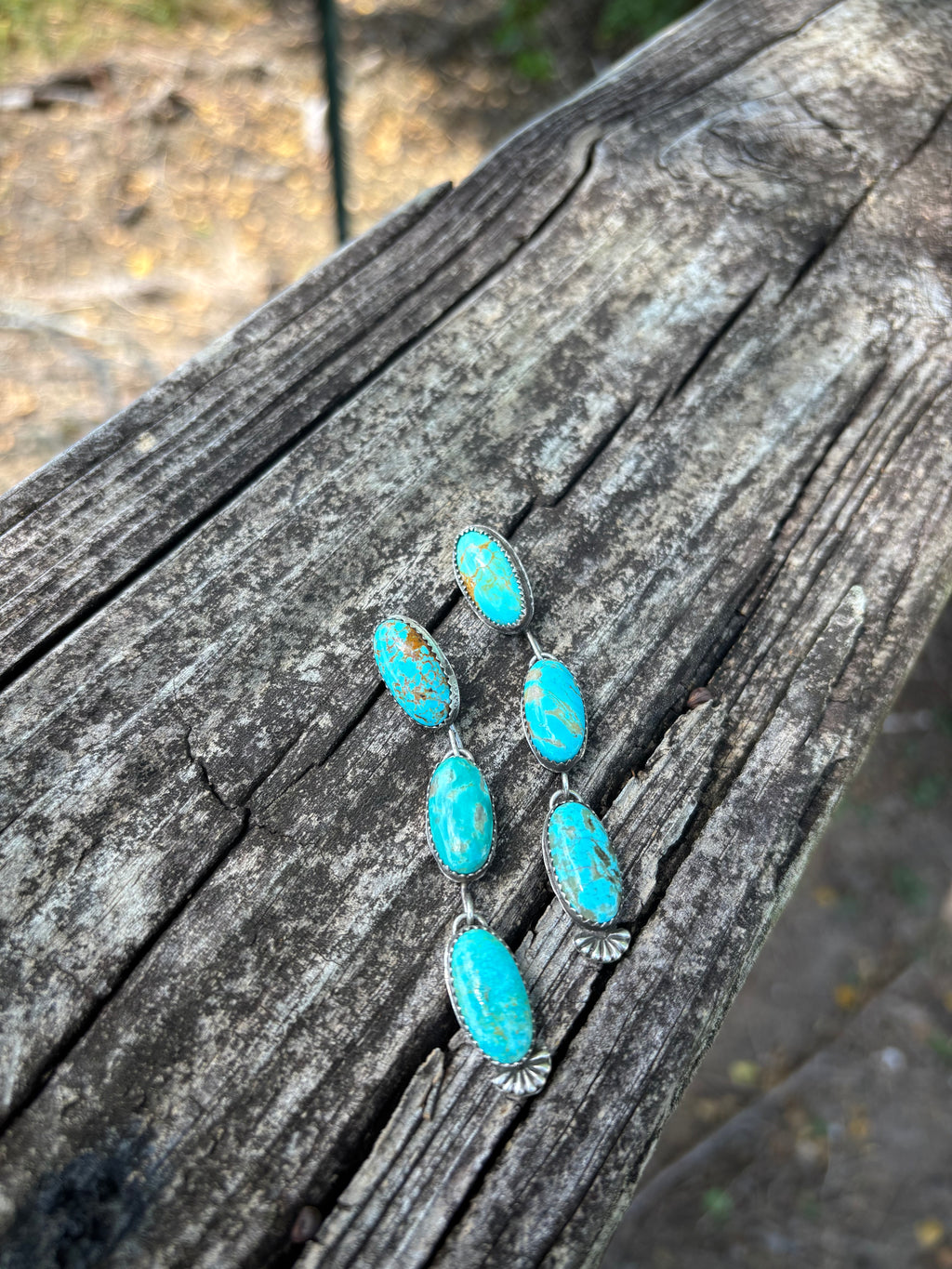 Kingman Turquoise Dangle Earrings
