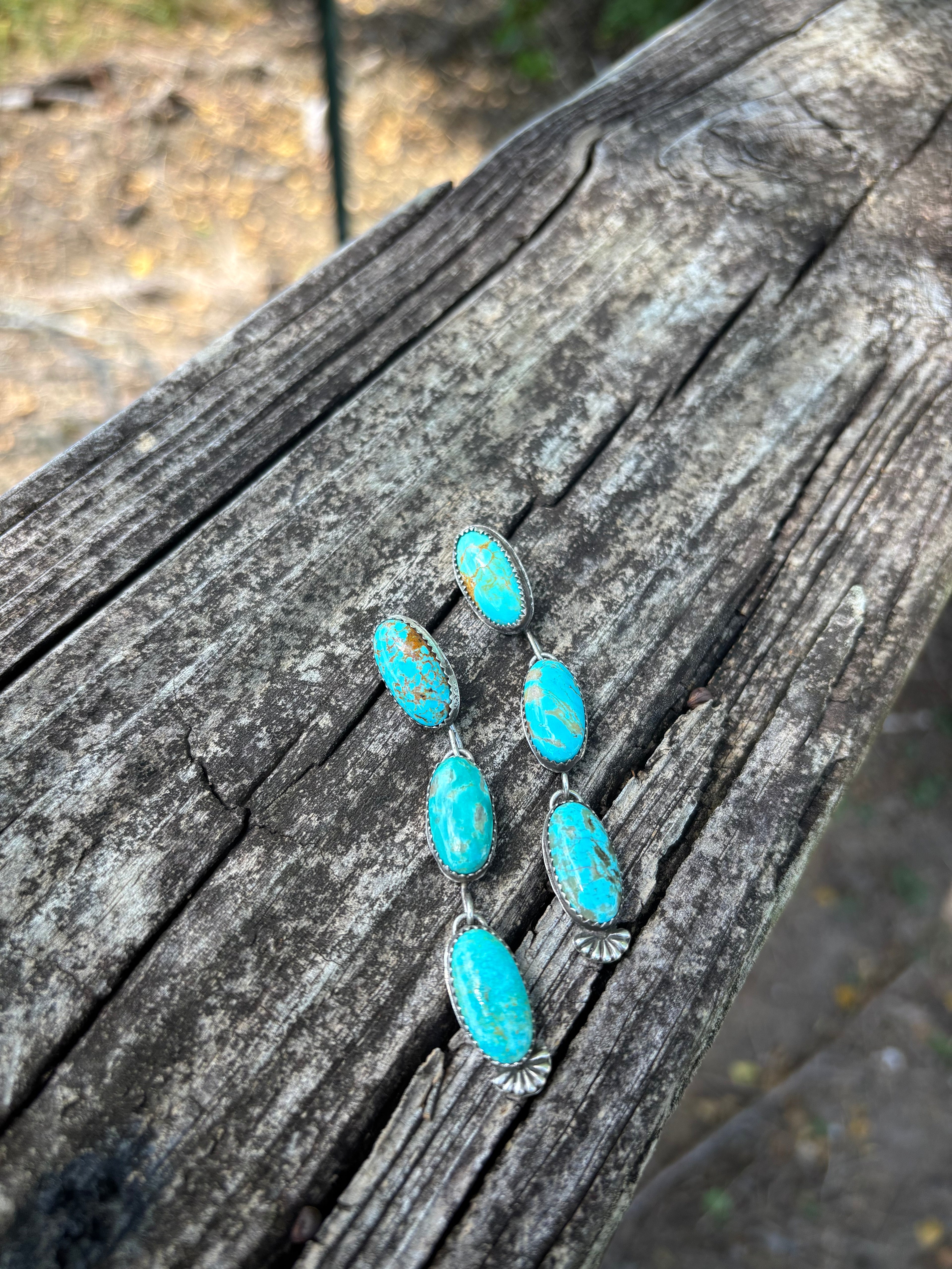 Kingman Turquoise Dangle Earrings