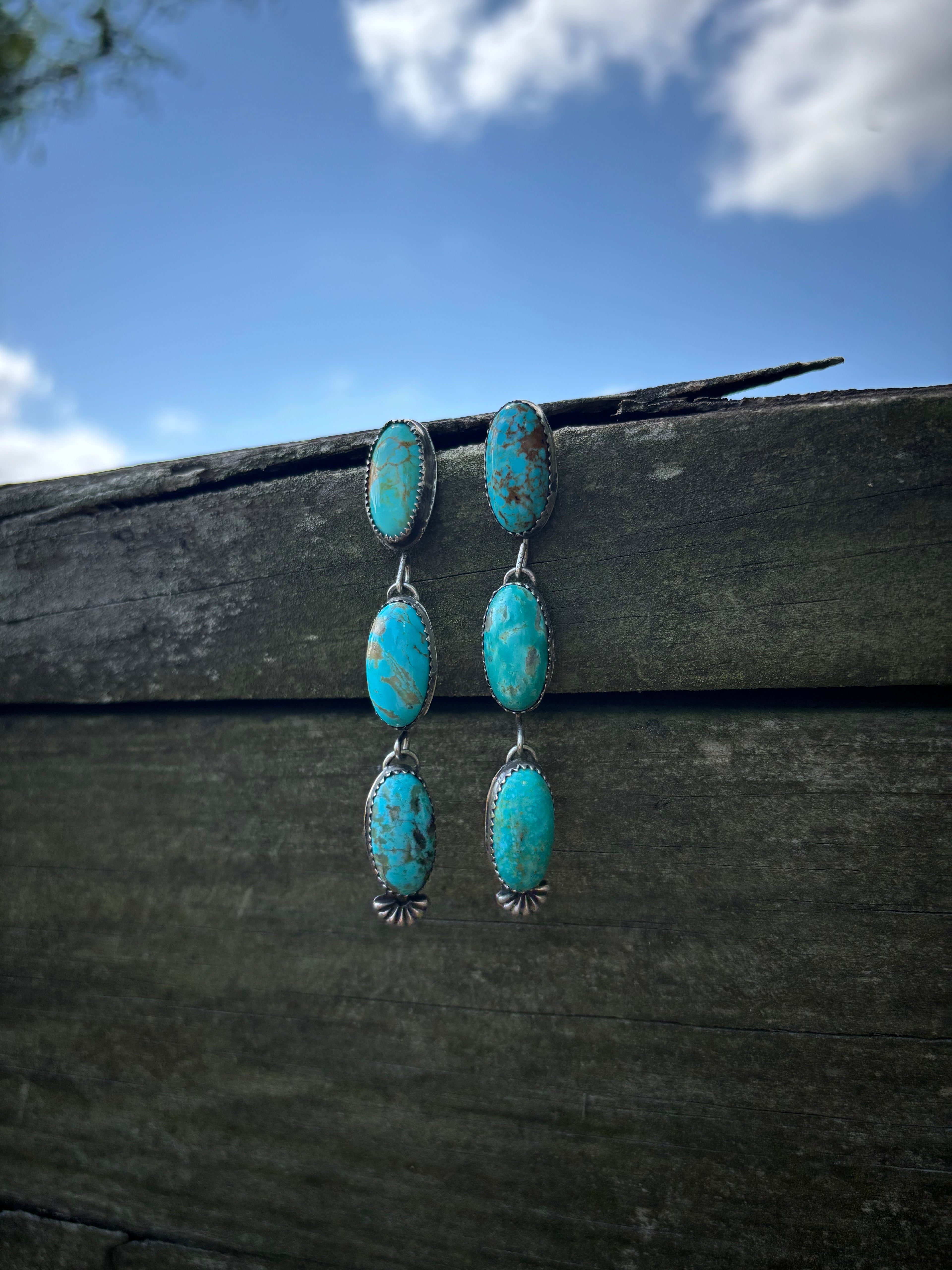 Kingman Turquoise Dangle Earrings