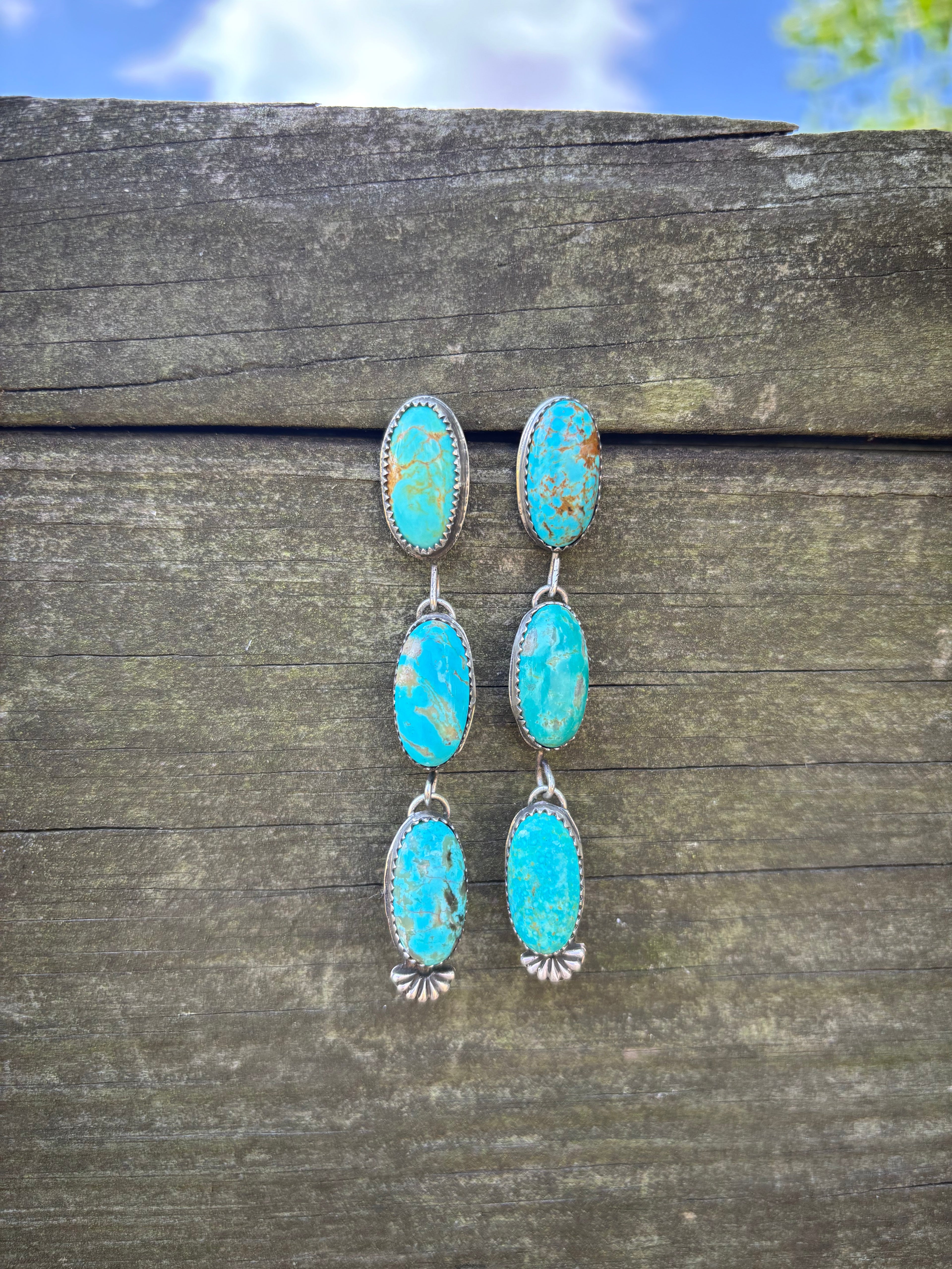 Kingman Turquoise Dangle Earrings